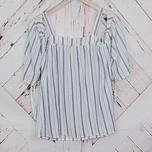 Gimmicks by BKE Striped Off Shoulder Top